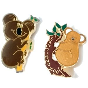 VINTAGE 1980's KOALA LAPEL PINS